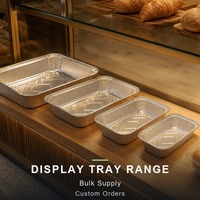 Barquette jetable en aluminium pour pâtisseries fraîches et service à table, résistante aux hautes températures, qualité alimentaire, plusieurs tailles