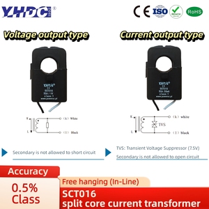 Sct016 Split-Core hiện tại biến áp (điện áp/hiện tại đầu ra), độ chính xác 1%, 3.5KV cho giám sát công nghiệp - Product Image 5