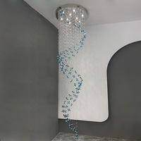 Lustre de plafond LED moderne personnalisé de style nordique pour hôtel commercial, escalier décoratif