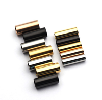 Connecteurs de fermoir magnétique en acier inoxydable, tube rond cylindrique, entretoise, cordon en cuir, bracelet, collier, accessoire de fermeture