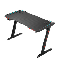 Bureau de jeu ergonomique Bureau de jeu PC RGB Tables de jeu avec contrôleur de lumières LED
