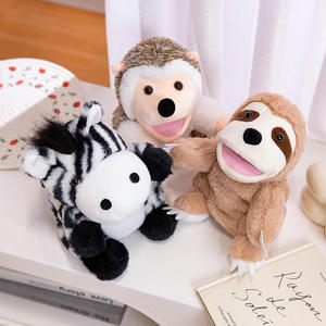Títeres de Mano con Forma de Animales, Guantes con Boca Móvil, Muñecos Interactivos de Peluche, Juguetes con Apertura de Boca Manual, Regalo para Festivales - Product Image 3