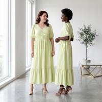Collection Tendance : Robes Longues Femme à Motif Floral, Taille Naturelle, Tissu Respirant – Idéales pour l'Été et les Voyages