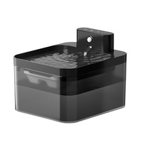 Fontaine à eau en acier inoxydable OEM, grande capacité, batterie, 3 modes, fontaine à eau automatique sans fil pour animaux domestiques, pour chat et chien d'intérieur