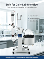Rotovap professionnel VIKERI RE1000-E 10L en acier inoxydable 316L à échelle pilote pour la distillation en recherche chimique et pharmaceutique OEM
