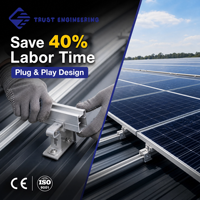Sistem Panel Surya PV Pabrik OEM, Kit Atap, Braket Pemasangan, Struktur Rel Aluminium