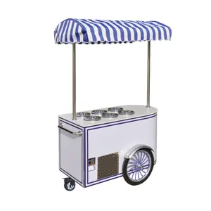 Gelato Cart MEHEN MR4 Gelato Ice Cream Pozzetti Cart Ice Cream Cart Ice Cream Push Cart