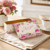 Boîte en étain personnalisée avec impression de logo, emballage cadeau en métal pour biscuits, bonbons, aliments, fabricant OEM