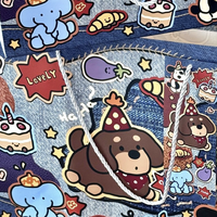 Sacs en papier imprimés avec des motifs de poupées, grande taille, sacs en carton épais, cadeaux de bénédiction pour les amis