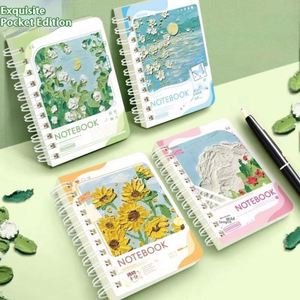 Carnet de notes A7 compact et portable à spirale pour étudiants, idéal pour la prise de notes manuscrites et l'enregistrement de mots, format mini. - Product Image 1