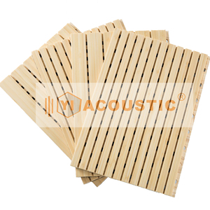 Panneau acoustique rainuré en MDF moderne avec absorption acoustique hautement efficace pour usage professionnel - Product Image 1