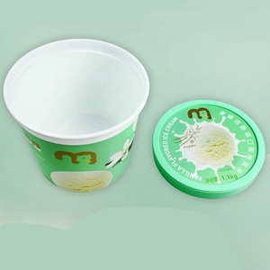 Seau à glace personnalisé avec motif imprimé 3800 ml (133 oz) – Contenant de stockage pour aliments surgelés, yaourts – Récipients ronds commerciaux en PP injecté - Product Image 2