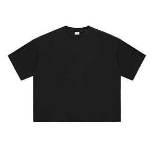 T-shirt Corta Boxy da <span class=keywords><strong>Uomo</strong></span> 230GSM, Alta Qualità 100% <span class=keywords><strong>Cotone</strong></span>, Tinta Unita Vintage, Stile Oversize Streetwear, Anti-Piega - Product Image 1