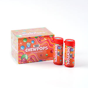Nouveauté BRC Chew Pops Bouteille <span class=keywords><strong>Bonbon</strong></span> arc-en-ciel <span class=keywords><strong>Tube</strong></span> Boîte de saveurs fruitées mélangées Vente en gros de bonbons à mâcher mous halal végétaliens - Product Image 2