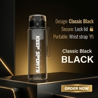 Bouteille d'eau portable en PC grande capacité pour le sport, résistante aux hautes températures, anti-fuite, sûre, pour la boisson directe en été