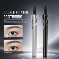 Crayon à sourcils double pointe noir et brun, longue tenue, waterproof, prix de gros, approvisionnement en vrac, maquillage des sourcils, crayon à sourcils