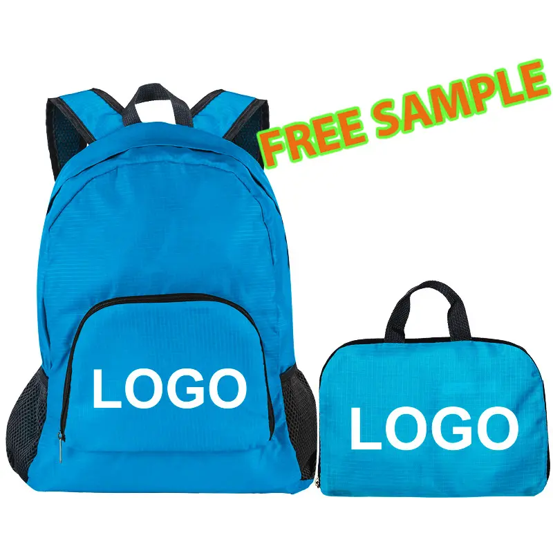 Заказная 30 низким минимальным объемом заказа Водонепроницаемый складной мешок Bagpack упаковочный складной рюкзак с логотипом