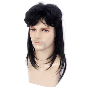 Perruque longue rétro européenne et américaine des années 80 pour hommes Perruque Halloween <span class=keywords><strong>Disco</strong></span> Rock Perruque Joedirt transfrontalière - Product Image 1