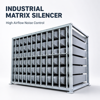 Silencieux matriciel industriel personnalisé pour conduits d'air, atténuateur de bruit à haut débit d'air pour la ventilation CVC et le contrôle du bruit