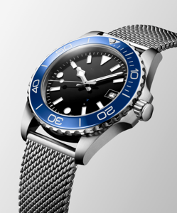 Luminous Dial Diving Wrist Watch with Sapphire Crystal and Mesh Band for Mens Outdoor Style Longinesing - Product Image 3