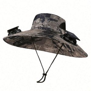 En gros, Casquette d'été en nylon avec ventilateur solaire et deux ventilateurs rafraîchissants, pour la pêche, le cyclisme et l'usage quotidien - Product Image 2
