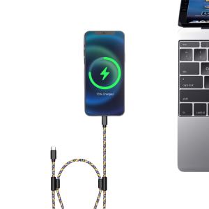 Cavo <span class=keywords><strong>Dati</strong></span> 240W per Ricarica Rapida 2 in 1, Cordino per Cellulare Tipo C a C con Cavo da Collo - Product Image 6