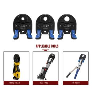 Têtes de <span class=keywords><strong>sertissage</strong></span> hydrauliques compactes multi-usages en cuivre pour tuyaux, conformes aux normes australiennes, en acier inoxydable, pour outils de pressage professionnels VAU 15 20 25mm - Product Image 6