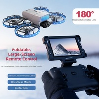 Drone RC Quadricoptère Intelligent G63 avec Évitement d'Obstacles, Moteur Brushless, GPS, Flux Optique, Double Caméra 5G et Écran Intelligent, Télécommandé, Idéal pour Débutants