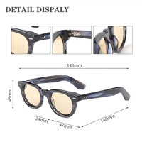 Lunettes de soleil polarisées de haute qualité en bio-acétate, monture ronde, écologiques, durables, conformes CE ISO, fabricant de logos personnalisés pour hommes et femmes