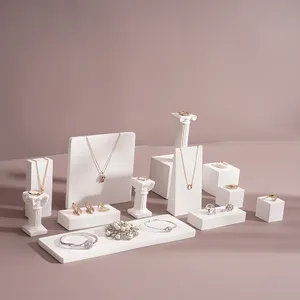 New product creative jewelry display stand white plaster gypsum grave gesso mold jewelry display tray ring Fine jewellery props