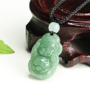 จี้หยกเขียวจีนรูปพระพุทธรูป เครื่องประดับแฟชั่นแกะสลักด้วยมือ สำหรับผู้ชายและผู้หญิง เครื่องรางนำโชค ใหม่ - Product Image 5