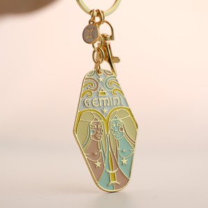 Llavero de esmalte con los 12 signos del zodíaco, productos de astrología, regalos, joyería, amuletos, colgante decorativo - Product Image 2