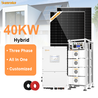 Système de stockage d'énergie Sunroko OEM tout-en-un 30 kW 35 kW 40 kW 50 kW 50 kVA, systèmes de montage solaires photovoltaïques hybrides