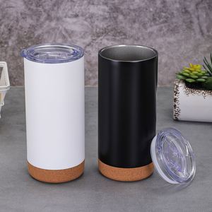 Tasse à café isotherme en acier inoxydable 304 de 16 oz avec base en liège et poignée, pour voiture - Product Image 3