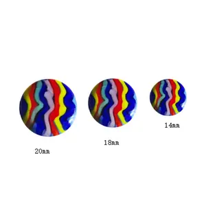 Handmade Glass Stripes Fatias em Estoque Murano Art Vidro Cabochões para Anel Pendurado saco fivela e Rolha De Garrafa De Vinho