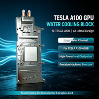TESLA-AI00-4OG-SR Desain Logam Penuh Blok Pendingin Air GPU Kuningan untuk Kartu Grafis TESLA A100 40GB OEM ODM