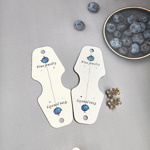 Carte d'emballage de bijoux en papier couché avec logo personnalisé, design tendance et original, pour collier et boucles d'oreilles - Product Image 4