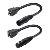 Cable de Micrófono de Alta Calidad XLR Macho a RJ45 Ethernet Hembra, Conductor de Cobre, Aislamiento de PVC y PE, Bajo Voltaje, para Mezclador, Carga 16A
