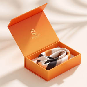 맞춤 인쇄 네이비 럭셔리 코스메틱 자석 인서트 견고한 선물 상자 뚜껑 포함 디럭스 하드 자석 주얼리 선물 상자 - Product Image 3