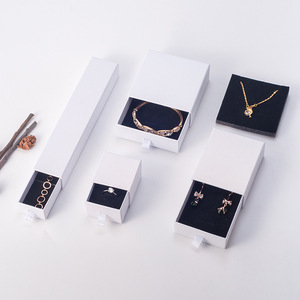 High Quality Custom Logo Multicolor Jewelry Gift Box Earrings Necklace Bracelet Display Gift Drawer Jewelry Packaging Box