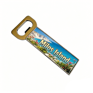 ที่เปิดขวดแม่เหล็กของที่ระลึกพระอาทิตย์ตกที่ไซปัน <span class=keywords><strong>ฟิจิ</strong></span> ลากูน มิลอส ไซคลาดิก ทาวน์ ของขวัญท่องเที่ยวแบบกำหนดเอง ที่เปิดขวดเบียร์ แม่เหล็กติดตู้เย็น - Product Image 1