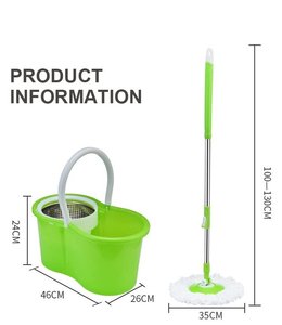 360 ° Mikrofaser-Mopp-Nachfüllung Verstellbarer Eimer mit verlängertem Griff Haushalts reinigungs zubehör Mopp und Eimer mit Wringer-Set - Product Image 4