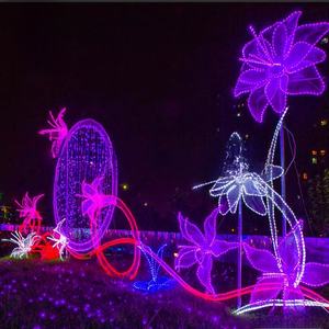 Luces decorativas LED con diseño de flor 3D grande, color personalizado, para interiores y exteriores, con clasificación IP65, para decoración navideña y festiva. - Product Image 6