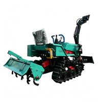 Tractor de 35 HP para Terrenos Acuáticos y Secos, Máquina Agrícola Versátil con Orugas para Uso en Arrozales