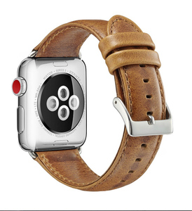 <span class=keywords><strong>Correa</strong></span> de reloj de cuero Crazy Horse para <span class=keywords><strong>Apple</strong></span> <span class=keywords><strong>Watch</strong></span> Series 9, <span class=keywords><strong>correa</strong></span> de Accesorios inteligentes, piezas de pulsera de valor para mujer, correas anchas para hombres - Product Image 5