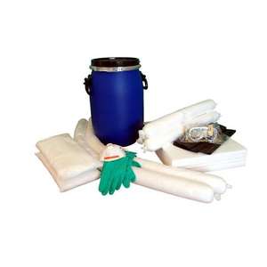 Kit Antiderrames Ttake, Solo para Aceite, Capacidad de 142 Litros, Tambor Cilíndrico Portátil de Fibra de Vidrio Absorbente para Incendios de Hidrocarburos - Product Image 1