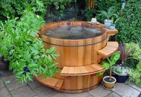 Sauna Finlandais Moderne en Pin avec Poêle à Bois Extérieur, Spa 5-6 Personnes en Épicéa Massif – Fonction Vapeur Sèche