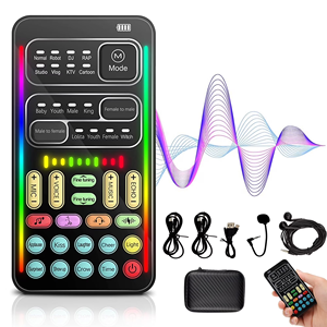 Nouveau changeur de voix <span class=keywords><strong>portable</strong></span> multifonctionnel I9 Mini carte son <span class=keywords><strong>portable</strong></span> avec 8 effets sonores changements sonores - Product Image 1