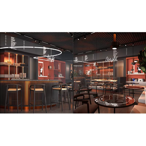 Catering Restaurant Full Space Customization Interior Design Commercial Bar Counter Display Cabinet Shop Decoration Renovation - Product Image 1