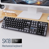 Clavier mécanique filaire Smailwolf SK18 104 touches, taille standard, plug and play, pour bureau, dactyliste, étudiant, PC